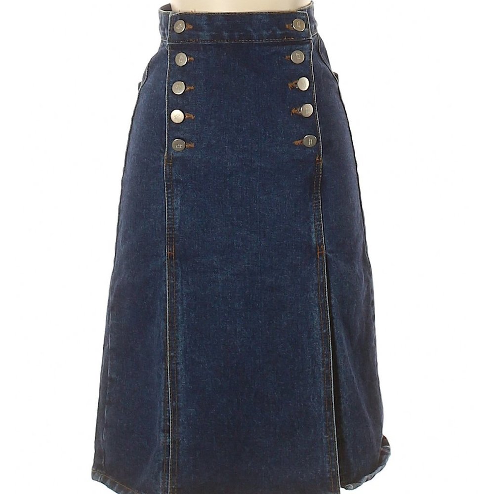 Denim Midi Skirt